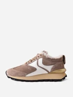 Voile Blanche Women's Qwark Fur Sneaker -Sandals Sales 001 2016145 01xSUEDECALFDOVExAlt3 50530792