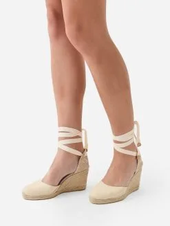 Castañer Castaner Women's Carina Espadrille Wedge -Sandals Sales 020962 203xIVORYxAlt1 96749569