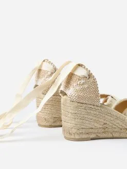 Castañer Castaner Women's Bluma Espadrille Wedge -Sandals Sales 021850 203xIVORYxAlt3 100734844