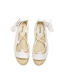 Soludos Biarritz Lace Up Espadrille -Sandals Sales 1000197 whitealt3
