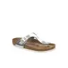 Birkenstock Gizeh Soft Footbed Leather Sandal -Sandals Sales 1003674 metallicsilver