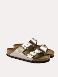 Birkenstock Women's Arizona Birko-Flor Sandal -Sandals Sales 1012972 electricmetallictaupealt1