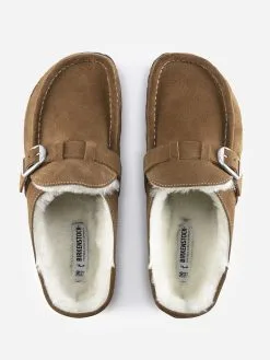 Birkenstock Women's Buckley Shearling Clog -Sandals Sales 1018127xTEANATURALxAlt3 43880601