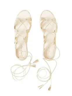 Lilly Pulitzer Women's Fit To Be Tied Gladiator Sandal -Sandals Sales 24762 962goldmetallicalt1