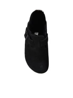 Birkenstock Women's Boston Shearling Clogs -Sandals Sales 259883 blackblacksuedealt3