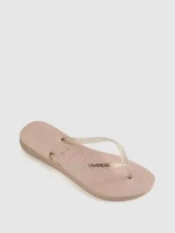 Havaianas Women's Slim Logo Metallic Flip Flop
