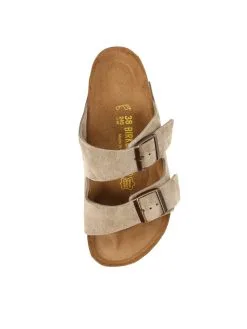 Birkenstock Women's Arizona Soft Footbed Taupe Suede -Sandals Sales 951303 taupesuedealt1