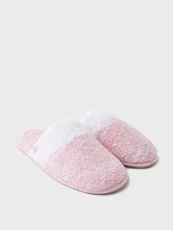 Barefoot Dreams Women's CozyChic® Malibu Slipper -Sandals Sales BDWCC1192xDUSTYROSEWHITExAlt3 39635116
