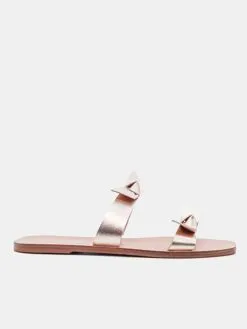 KAANAS Women's Antonia Double Bow Sandal -Sandals Sales C00053NxGOLDxPrimary 33524623