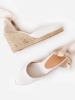 Castañer Castaner Women's Carina Wedge -Sandals Sales CARINA C 8 001xBLANCOxAlt3 65470787