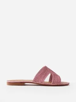 Carrie Forbes Cuadro Natural Raffia Sandal -Sandals Sales CUADROxPINKxAlt1 85351180