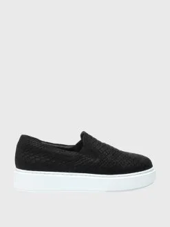 J/Slides Delia Black Embossed Sneaker