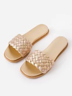 Dolce Vita Women's Grazie Slide Sandal -Sandals Sales GRAZIExLIGHTGOLDMETALLICSTELLASUEDExAlt2 68669667