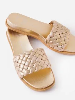 Dolce Vita Women's Grazie Slide Sandal -Sandals Sales GRAZIExLIGHTGOLDMETALLICSTELLASUEDExAlt4 68669670