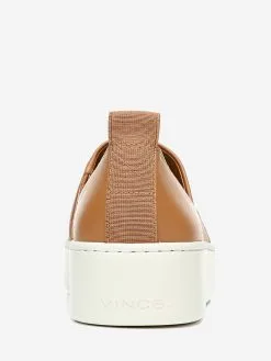 Vince Women’s Leather Saxon-2 Slip On Sneaker -Sandals Sales H0081L1200 TANPALMANAPPALEAalt2