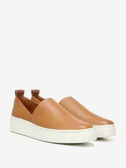 Vince Women’s Leather Saxon-2 Slip On Sneaker -Sandals Sales H0081L1200 TANPALMANAPPALEAalt4