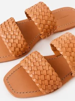 Loeffler Randall Women's Jonah Woven Slide -Sandals Sales JONAH WLxHONEYxAlt3 64679518