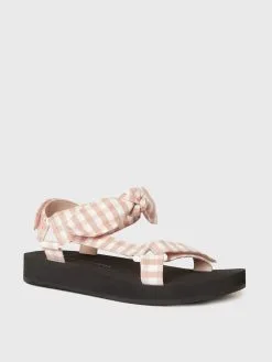 Loeffler Randall Women's Maisie Sandal -Sandals Sales MAISIE CVxMUTEDCLAYGINGHAMCOTTONxAlt1 74548470