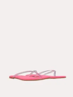 Tkees Women's Lily Neon Clear Flip Flops -Sandals Sales NCLR 01 PINKLILalt1