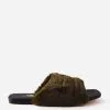 Yosi Samra Women's Nora Faux Fur Slide -Sandals Sales NORAxOLIVEGREENxPrimary 52340655