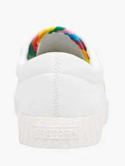 Tretorn Women's NYlite 28 Plus Sneaker -Sandals Sales NYLITE28PLUS VINTAGEWHITE RAINBOWCANVASalt2