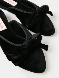 Olivia Morris Women's Daphne Bow Slipper -Sandals Sales OMAH04 04xBLACKxAlt1 80762287