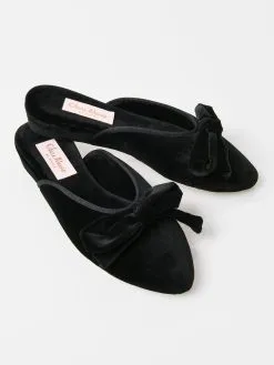 Olivia Morris Women's Daphne Bow Slipper -Sandals Sales OMAH04 04xBLACKxAlt2 80762289