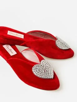 Olivia Morris Women's Lupin Slipper -Sandals Sales OMAH09xCRIMSONREDxAlt3 80417408