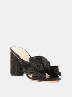 Loeffler Randall Penny Bow Mule -Sandals Sales PENNY GLTRxBLACKGLITTERxAlt2 23763724
