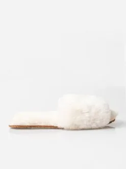 Pissenlit Women's Sheepskin Fuzzy Slipper -Sandals Sales PLTSFSxBEIGExPrimary 85357423