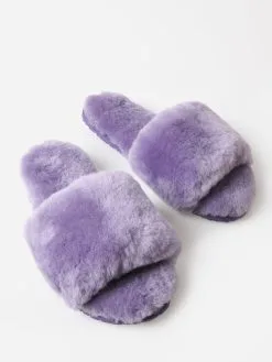 Pissenlit Women's Sheepskin Fuzzy Slipper -Sandals Sales PLTSFSxLILACxAlt3 81088538