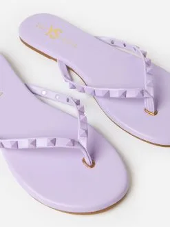 Yosi Samra Women's Rivington Stud Flip Flop -Sandals Sales RIVINGTONxLAVENDERxAlt2 95883394
