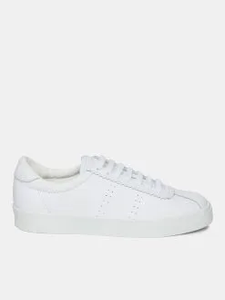 Superga Women's 2843 Club S Full Comfort Leather White Fabric Sneaker