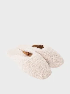 Sleeper Women's Cream Shearling Slipper -Sandals Sales SA001SxCREAMxAlt1 38962883