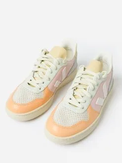 VEJA Women's V-10 Leather Sneaker -Sandals Sales VX0203199AxPETALEWHITEMULTICOxAlt3 93730804