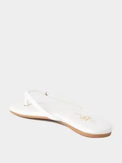 Yosi Samra Women's Rivington Flip Flop -Sandals Sales WRV619xWHITENAPPAxAlt3 26768776